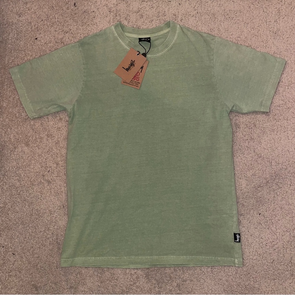 Stussy Pigment Dyed Crew t shirt matcha green moss